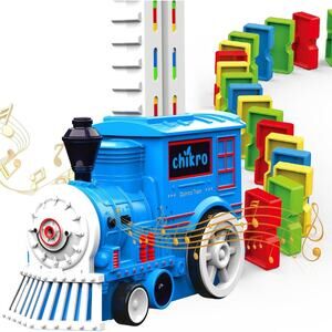 Domino Train Toys Games for Kids - Automated Dominoes-Placing Model Train for To
